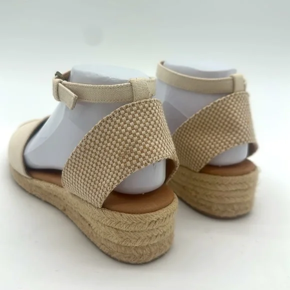 Madewell The Evelina Espadrille In Resourced Canvas In Cloud Lining Size 8 - Picture 8 of 16